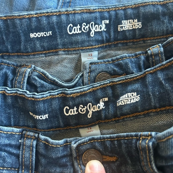 (7) Boy’s Size 12 Denim Jeans Bootcut Old Navy TCP Cat & Jack - Picture 4 of 5